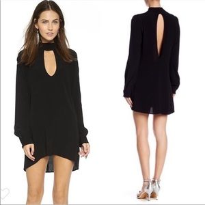 Black For Love&Lemons Long Sleeve Open Back Dress